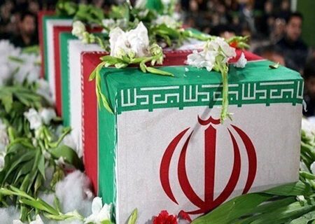 وداع با پیکر دو شهید هوا فضای سپاه استان کرمانشاه